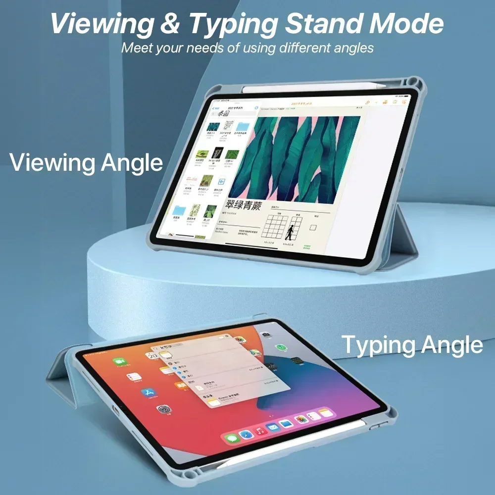 Para IPad Pro 12,9 11 Funda Accesorios para iPad 9,7 5/6th Air1/2 10th 10,5 Air3 Air4/5th Mini6 Generación Funda protectora