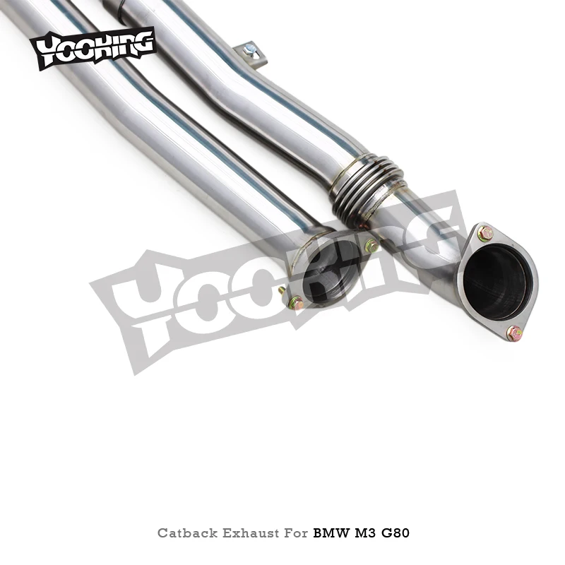 Custom Exhaust Mid Pipe System For BMW M3/M4 G80/G82 S58 3.0T 2021-2024 New Style Equal Length Middle Pipe With Z Pipe