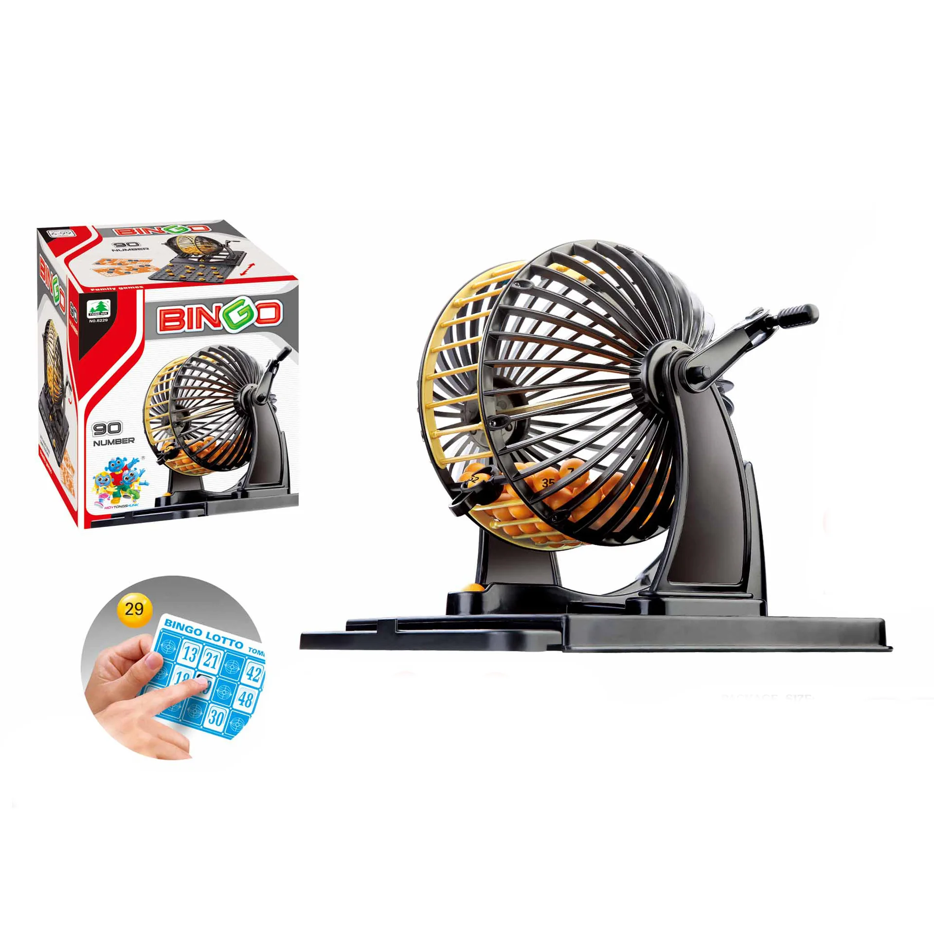 Bingo Games Manual Double Colour Ball Lottery Machine Bingo Winning Machine Lottery Prize Wheel Winning Spinner Toys 24 Cards