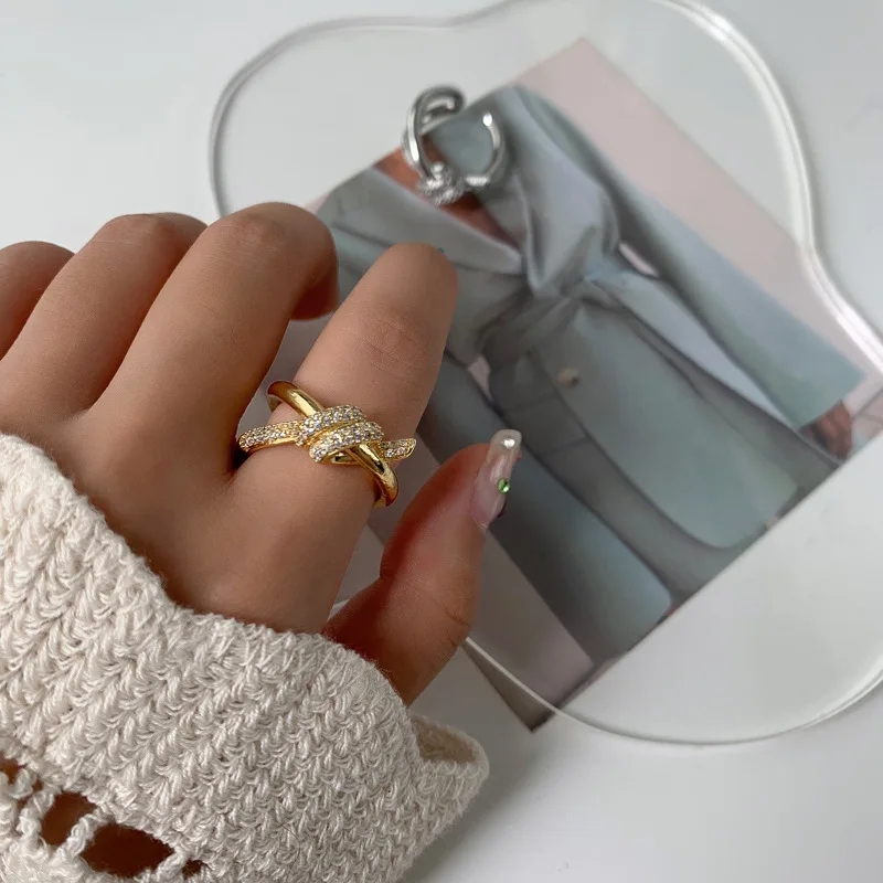Stainless Steel Rings Romantic Bow Tie Adjustable Opening Ring For Women Jewelry Banquet Gift Non-fading High-quality Popular
