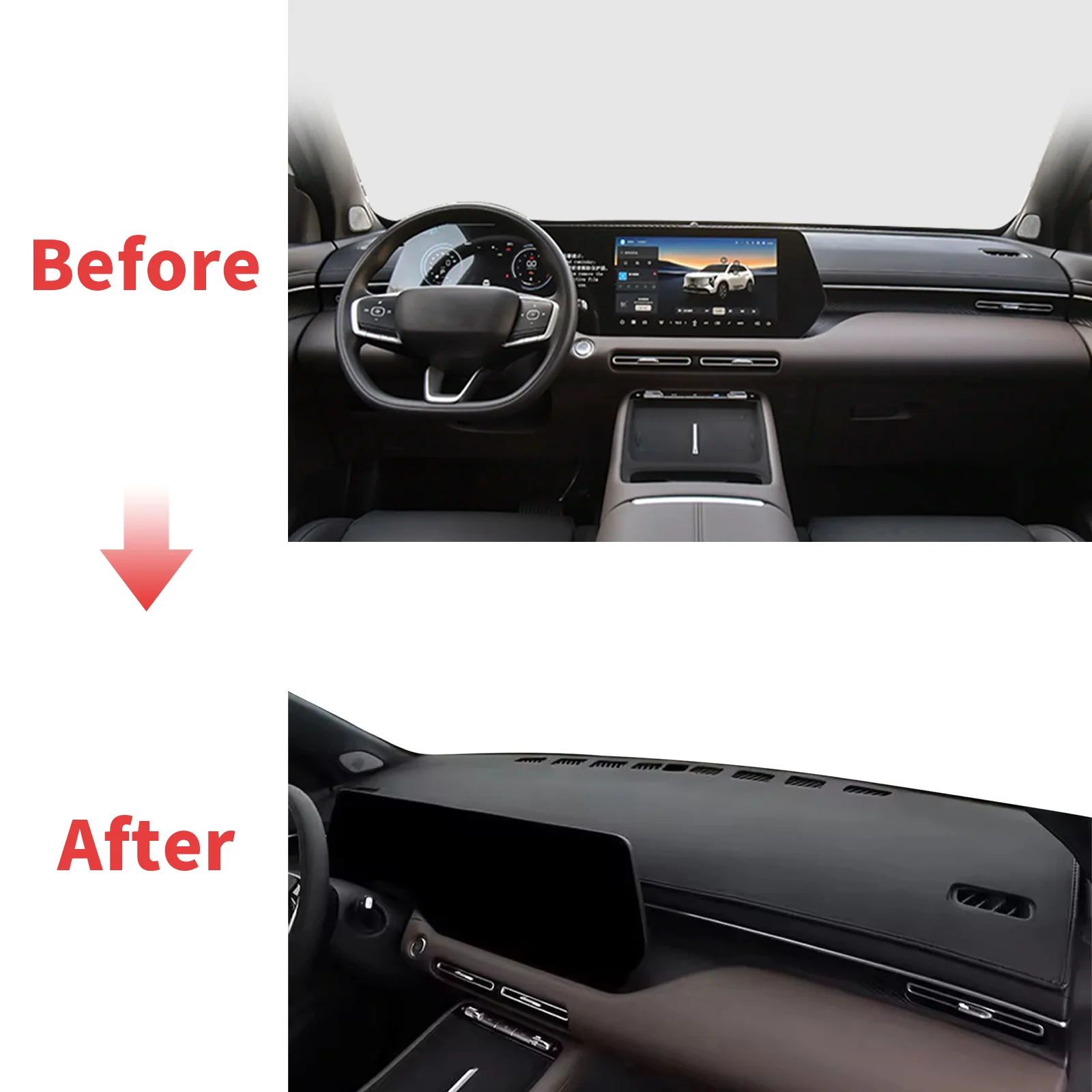 for Changan UNI-S CS55 PLUS 2026 2027 Car Dashboard Cover Dashmat Non‑Slip Protective Dash Mat Pad Auto Accessories