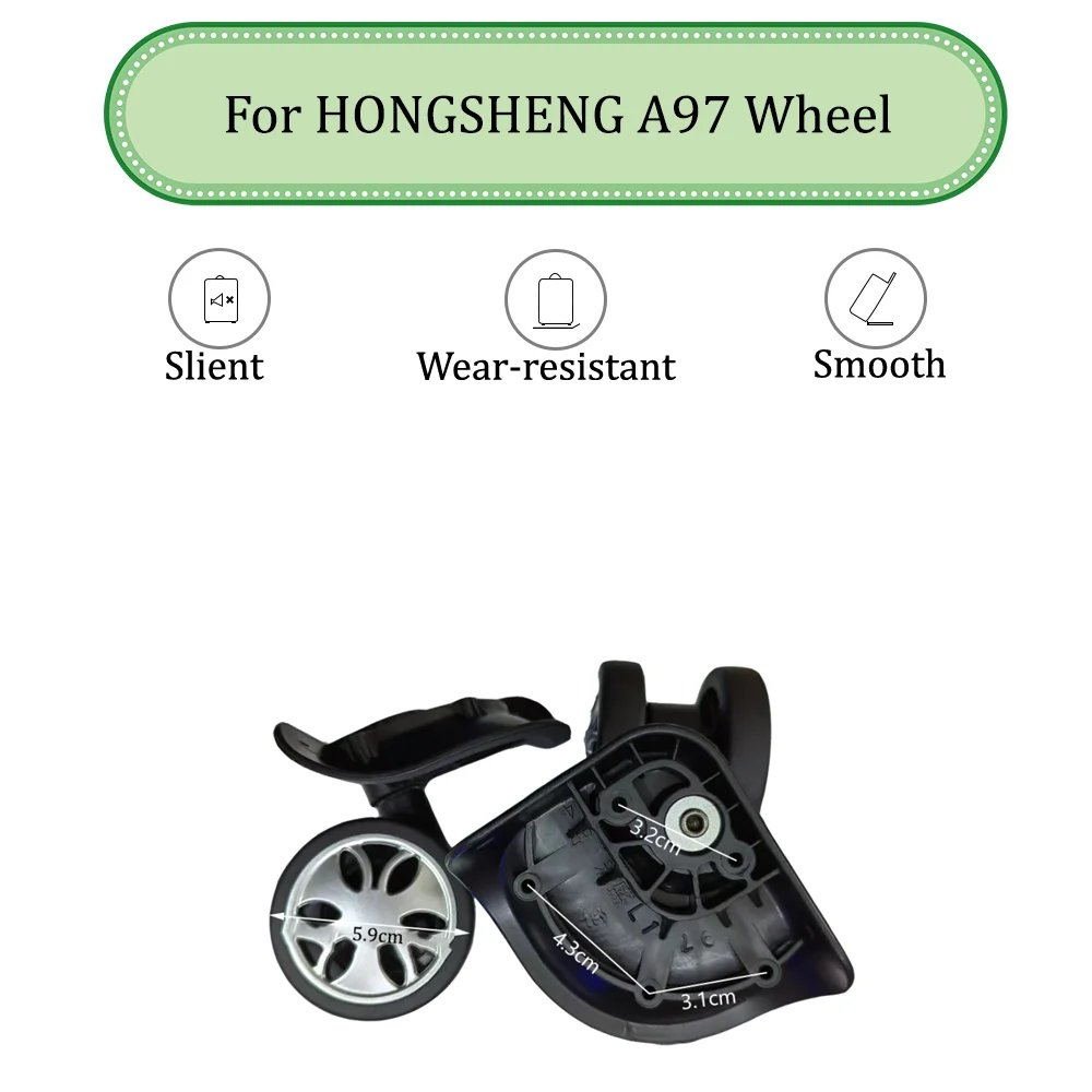 

For HONGSHENG A97 Universal Wheel Replacement Suitcase Silent Smooth Shock Absorbing Durable Convenient Accessories Caster Wheel