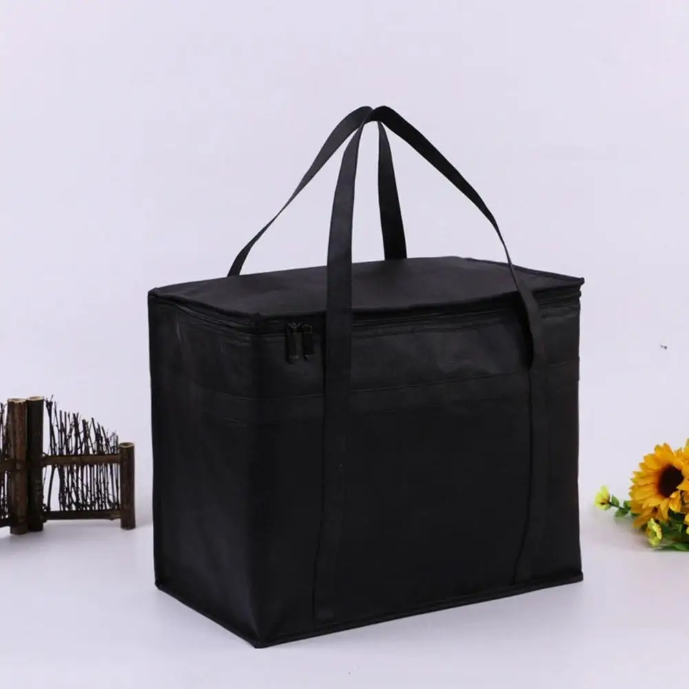 Isolierte Tasche: Hält Lebensmittel stundenlang warm & kalt – Einkaufstasche, weiche Kühltasche, Pizzawärmer, leicht & robust mit Reißverschluss – Detail 2