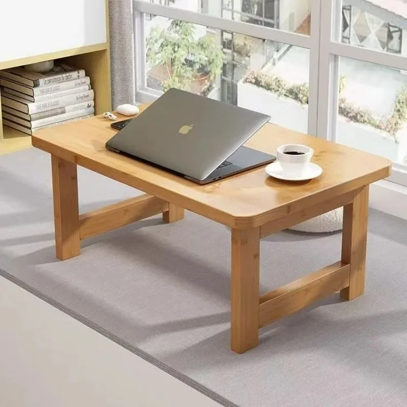 Folding Wooden Table Japanese Bay Window Balcony Coffee TableTatami Home Bedroom Bed Computer Study Desk Sundry Rack For Tatami