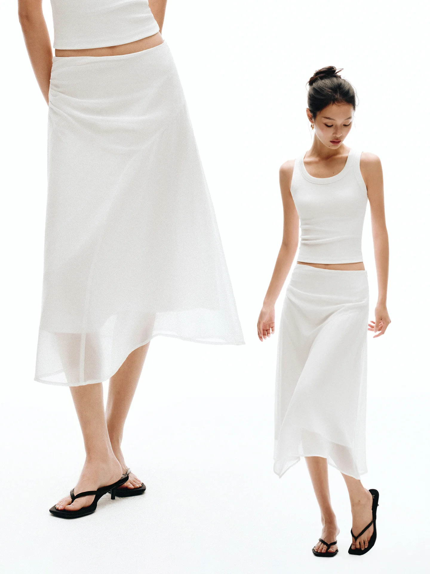 

Summer New Style Women's A-Line Halter Neck Dress Skin-friendly Breathable Acetate Satin Drape Fish Tail Skirt