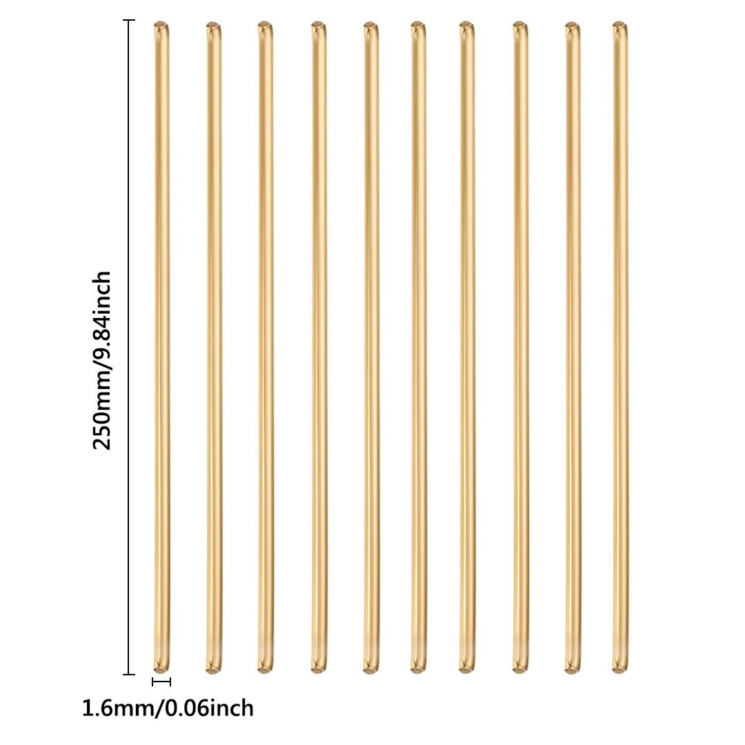 

Латунные стержни 1,6*250 мм, 10 шт, палочки для ремонта сварки, пайки