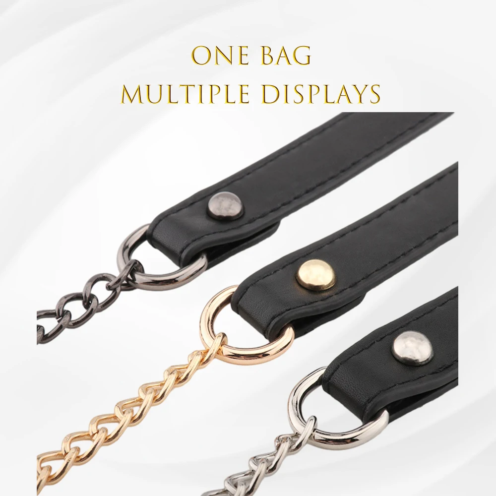 Bag Band Belt Accessories Chain Pressure Reducing Belt Women\'s Fashionable Colorful Metal Single Shoulder Oblique Strap Chain