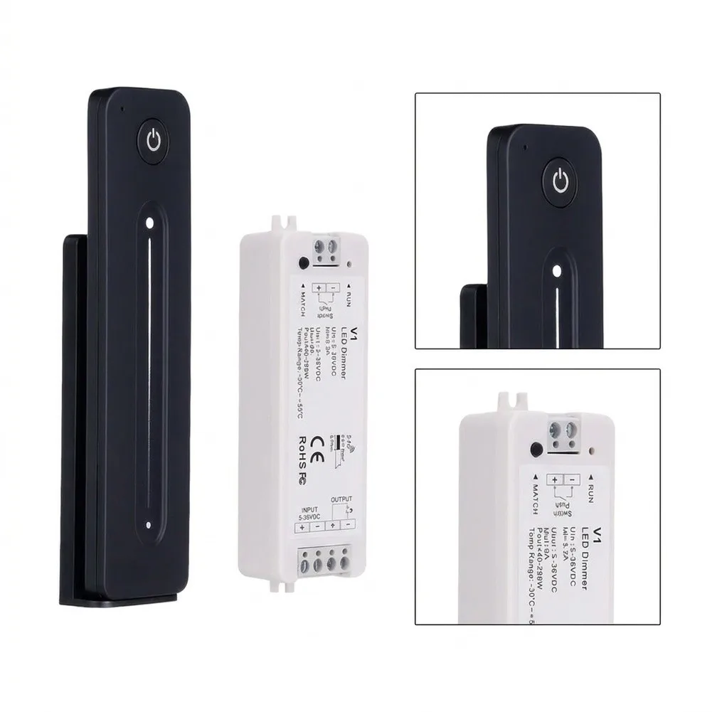 RF LED Dimmer DC5-36V Touch Slider Remote Controller For Single Color 5050 3528 2835 COB LED Strip Light