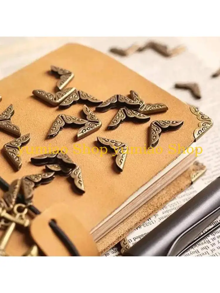 587B 100Pcs Antique Metal Scrapbook Corner Reinforcements Album Corner Protectors