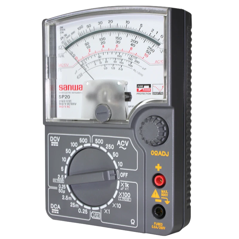 Japan sanwa SP20 Analog Multitesters;Provides DC high voltage and temperature measurement/Multi-function/multi-range