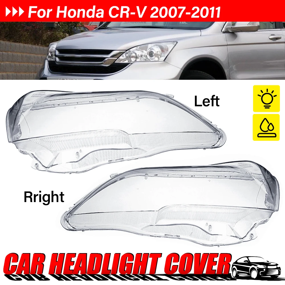 1/2pcs Front Headlight Glass Transparent Lampshade PC Lampshade Anti Cracking Lens Shell For Honda CRV 2007 2008 2009 2010 2011