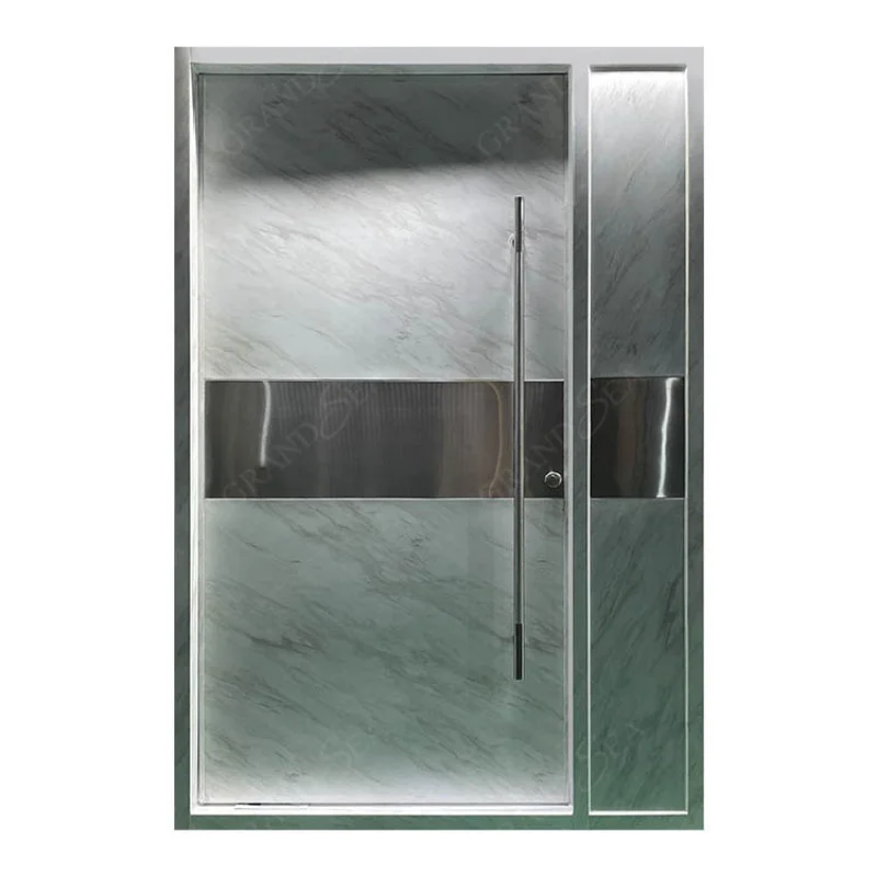 

custom.Modern Design Decorative Exterior Entrance Front Main Stainless Steel Security Pivot Door For Residential Use