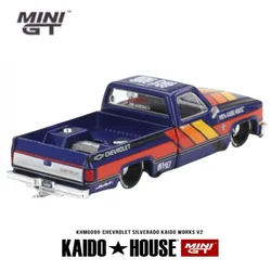 1:64, Silverado V2 pickup alloy die-cast static display car models, boy favorite toy ornaments premium room decor.