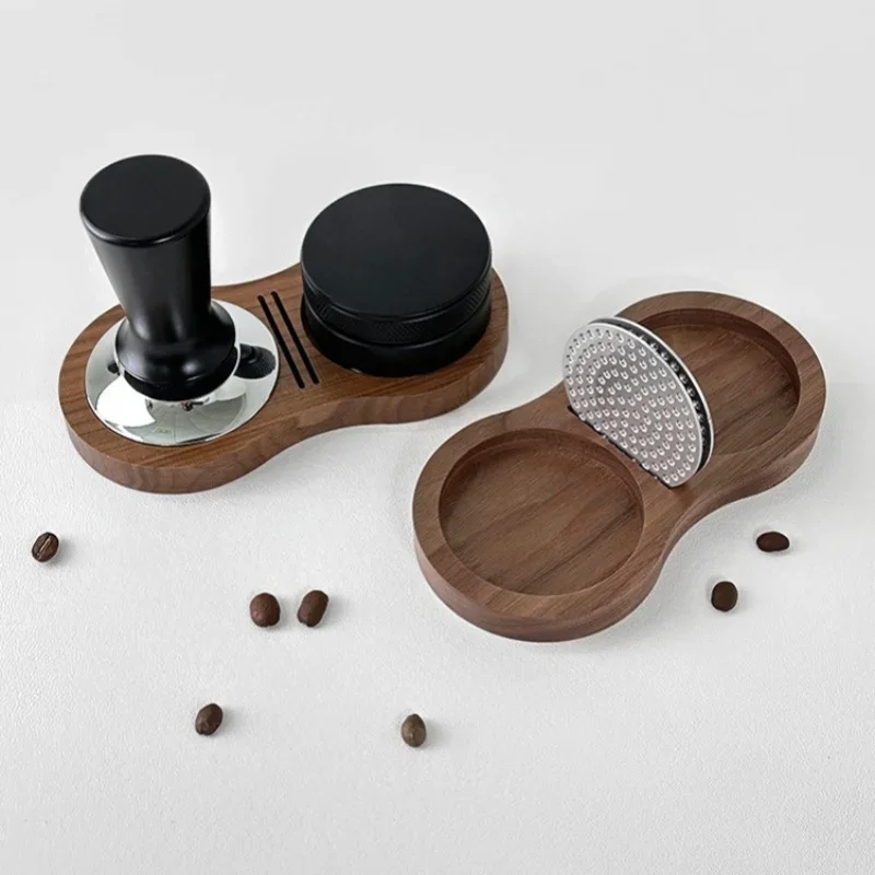Walnuss-Kaffee-Tampermatte – 51/53/58mm, Aufbewahrungspad für Tamper & Filtersieb, Barista-Station-Werkzeug – Detail 7
