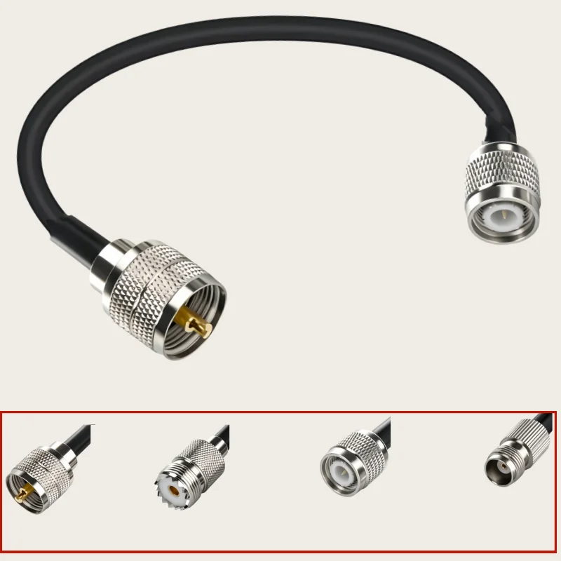 RG58 Cable SO239 PL259 UHF to TNC Adapter Male plug& Female jack WiFi Antenna 50-3 RG58U 50Ohm RF Coaxial Pigtail Jumper Cables