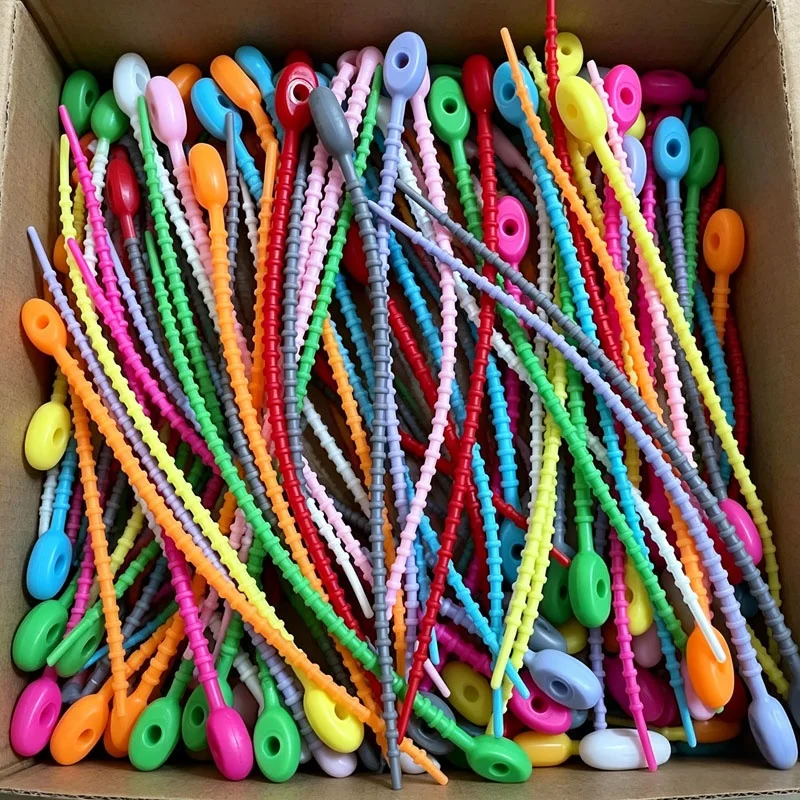 10-500pcs Twistable and Multifunctional Cable Wire Organizer 80Pcs Silicone Cord Management Ties for Earphone Lines