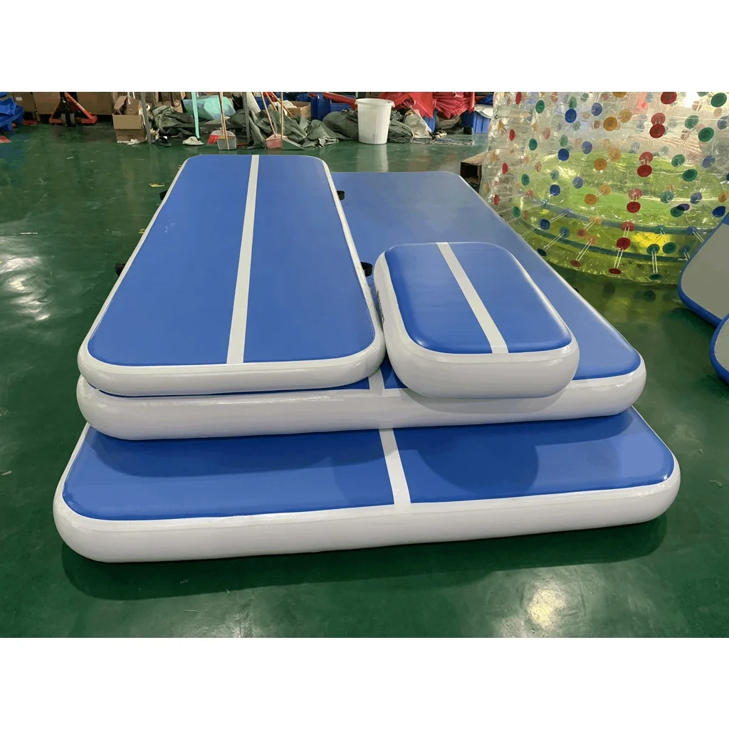Inflatable Trampoline Inflatable Cushion 8x2x0.2m Inflatable Air Track Mat Gymnastics Air Track Inflatable Taekwondo With a Pump
