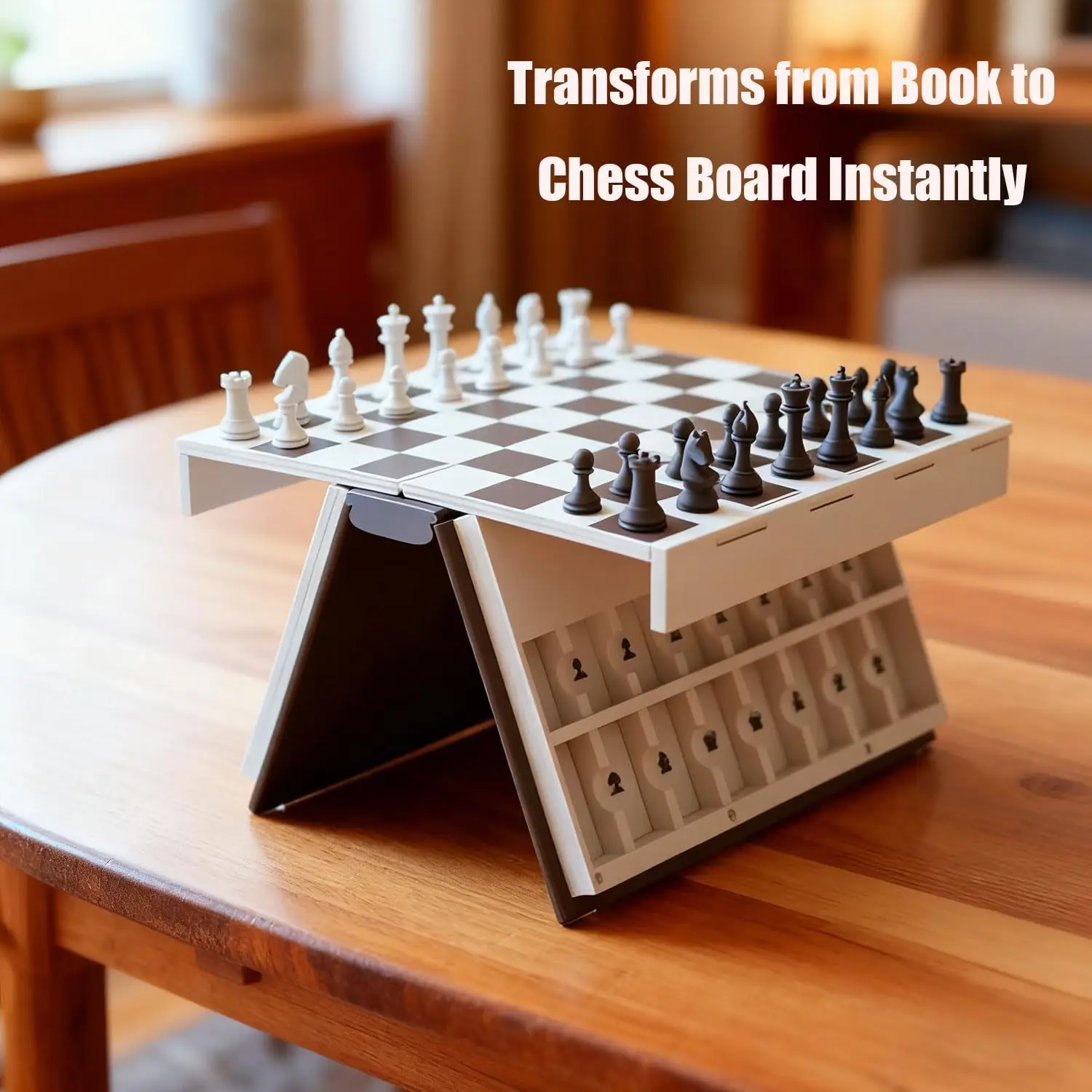 New 3d Printed Folding Magnetic Storage Fun And Practical 3d Printed Chess Book 3d Printed Chess Book Puzzle Desktop Game