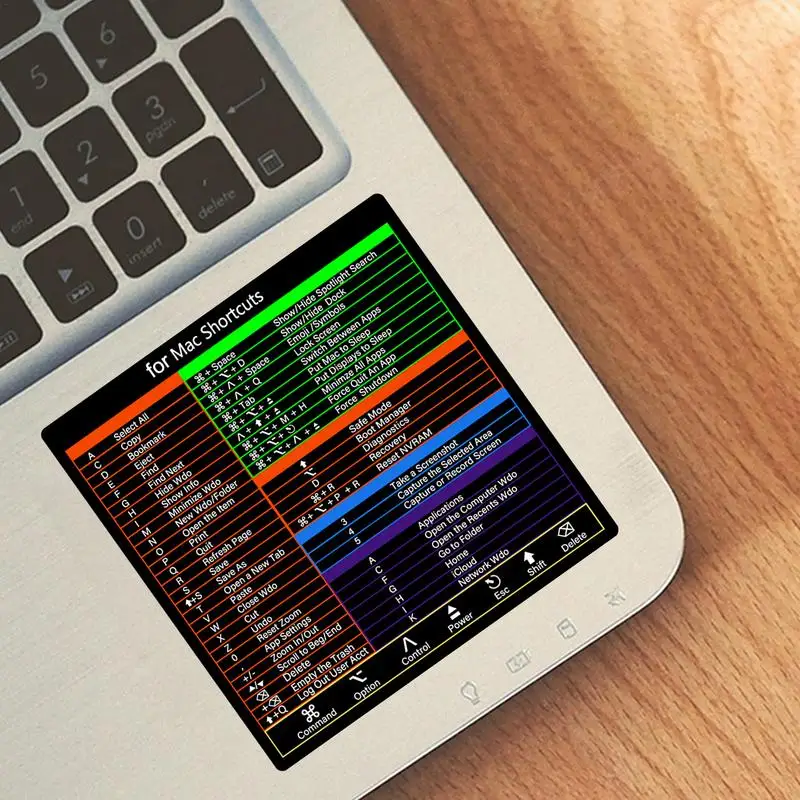 Windows PC Macc Reference Keyboard Shortcut Stickers Word Excel Keyboard Shortcuts adhesive for Windows OS Macbook sticker