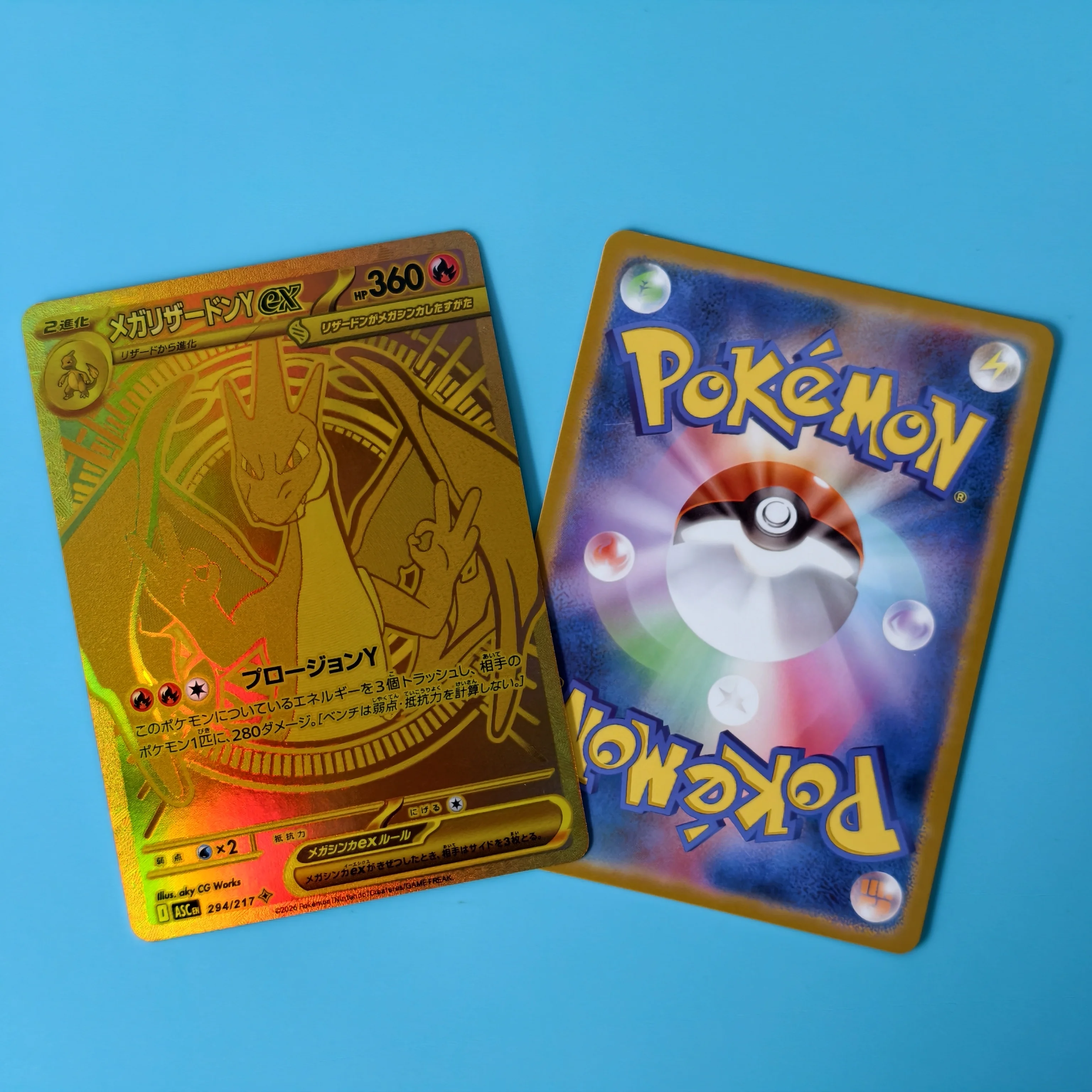 Proxy PKM Wacky Charizard Ex Collection Card Holo Texture Diy Self Made Single Card Japanese TCG Classic Anime Game Card