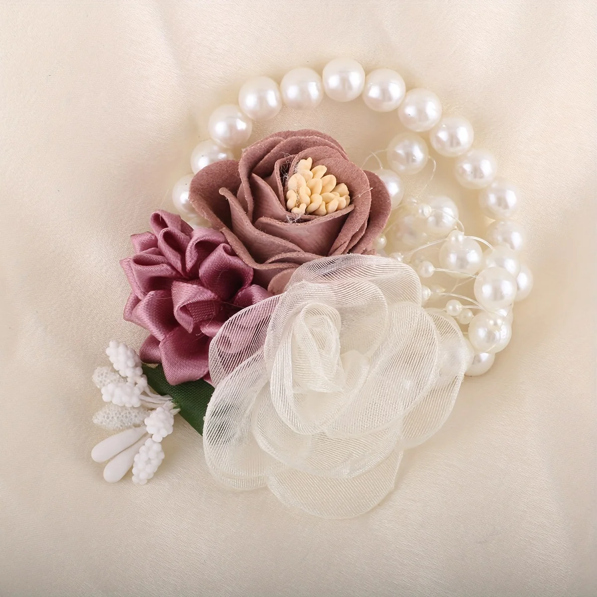 1Pc Bridesmaid Wrist Flower, New Bride's Korean Wedding Simple Sisters' Hand Garland, Wedding Celebration Articles Wrist Cors