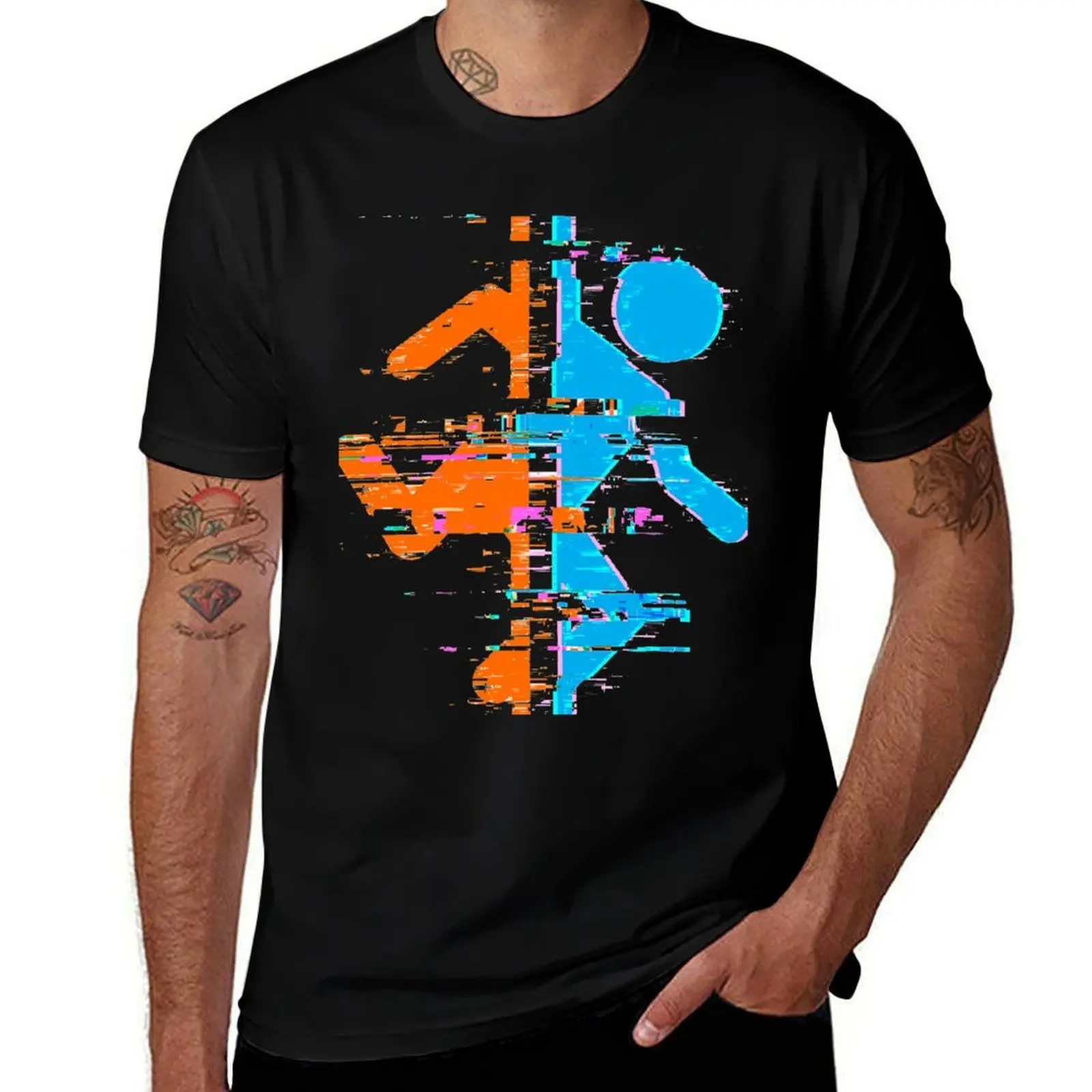 Portal - Glitch T-Shirt Classic Print Short Sleeve Shirt