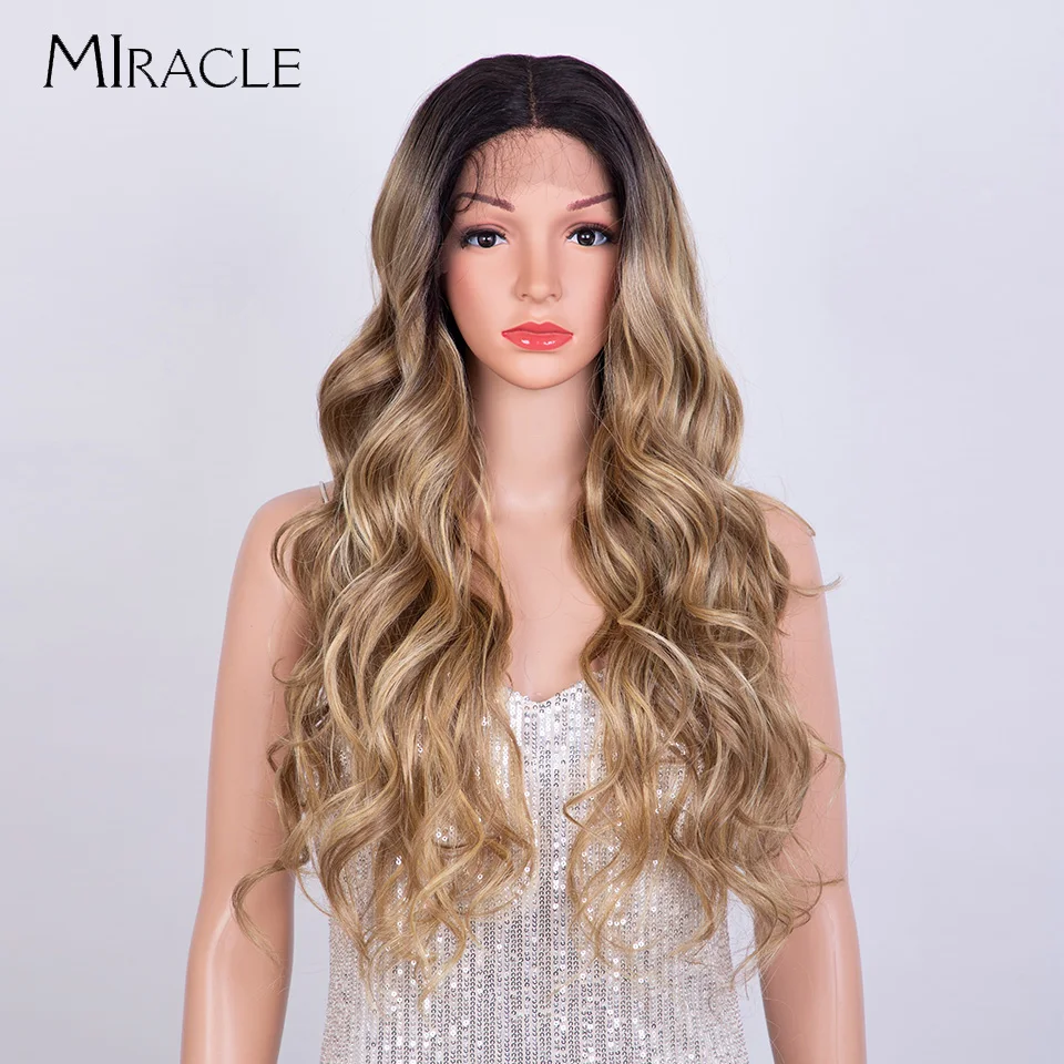 

MIRACLE 30'' Synthetic Lace Wig for Women Long Wavy Lace Frontal Wigs Blonde Red Blue Ginger Cosplay Wigs Lace Front Wigs
