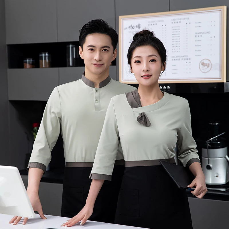 

Рабочая униформа с короткими рукавами для кондитерских, предприятий общественного питания, ресторанов с горячими блюдами, кафе, западных ресторанов, пекарен и ресторанов.