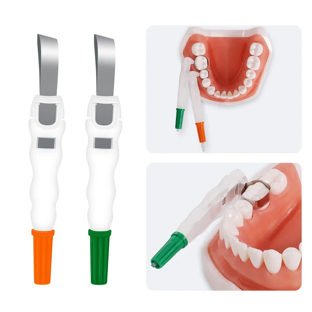 Sistema de matriz dental, rodillo de matriz contorneado seccional, retenedor de bandas de matriz 180 °   Materiales ajustables para coronas dentales