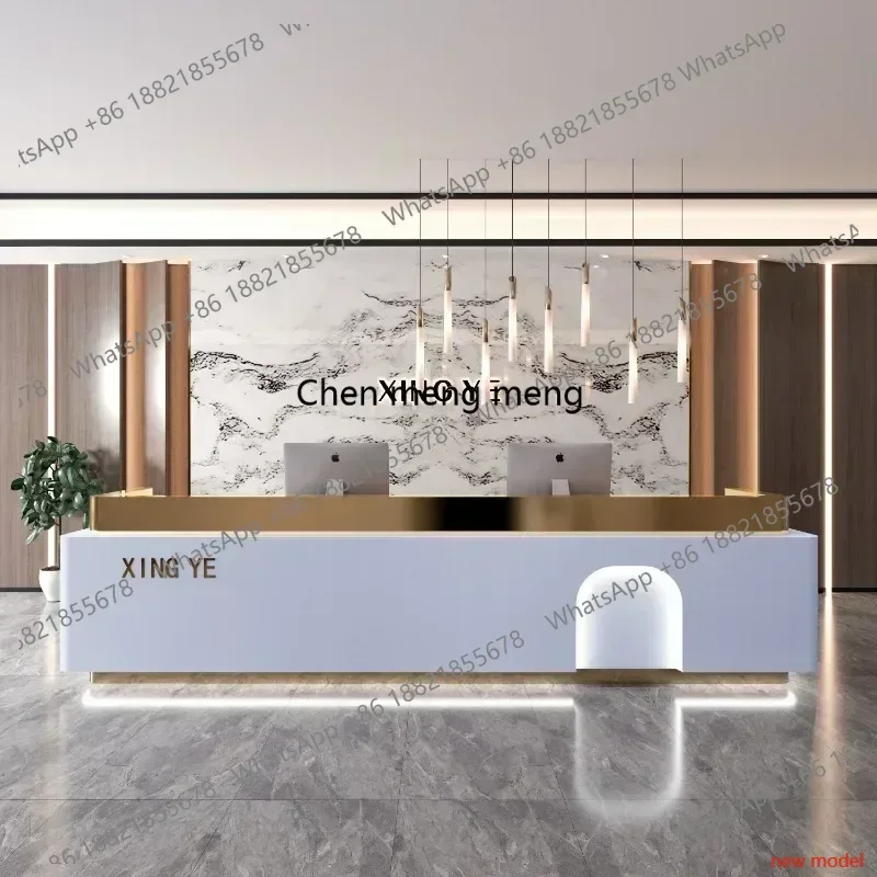 N138Organizers Bar Shop Reception Desk Beauty Salon Stand Conference Luxury Reception Desk Minimalist Mostrador Unique Furniture