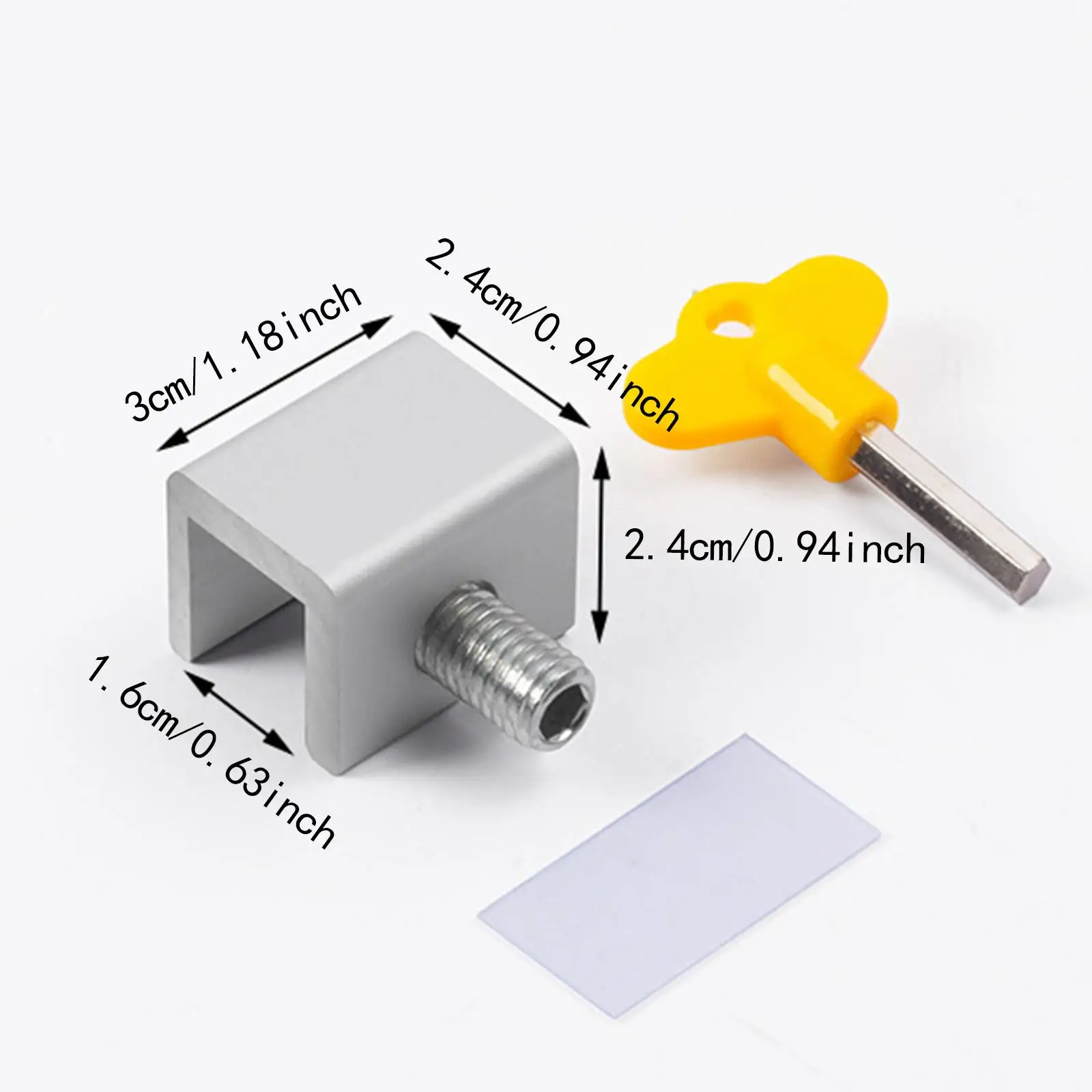 Sliding Window Lock Stopper Aluminum Alloy Practical Sliding Block for Children Safe Window Security