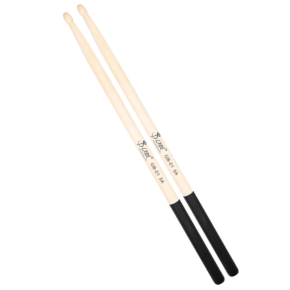 

1 Pair Black Anti-slip Drumsticks Durable Wood Grip Suitable Various Drums Jazz Practice Accessories Adult Beginner