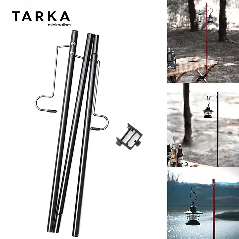 TARKA 캠핑 랜턴 스탠드 초경량 테이블 램프 걸이 휴대용 분리형 라이트 홀더 조명 브래킷 관광 장비