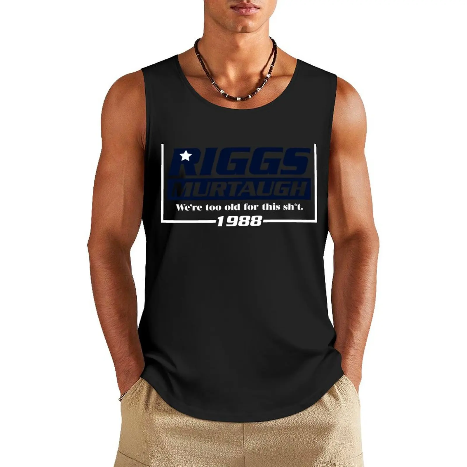 

Riggs Murtaugh 1988 Tank Top sleeveless shirt man gym T-shirt male muscle t-shirt sleeveless shirt man