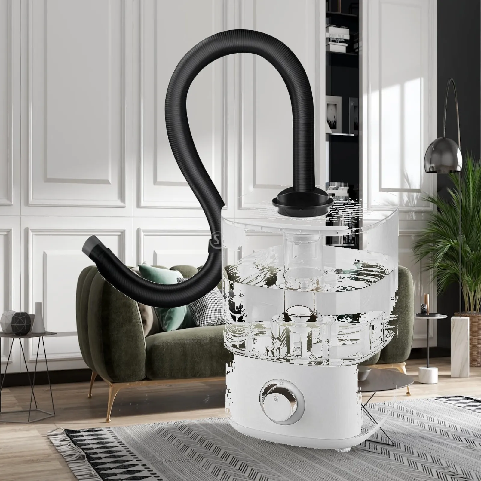 Reptile Humidifier Fogging Sprayer for Enclosure with Hose Quiet Mist Output for Small Space