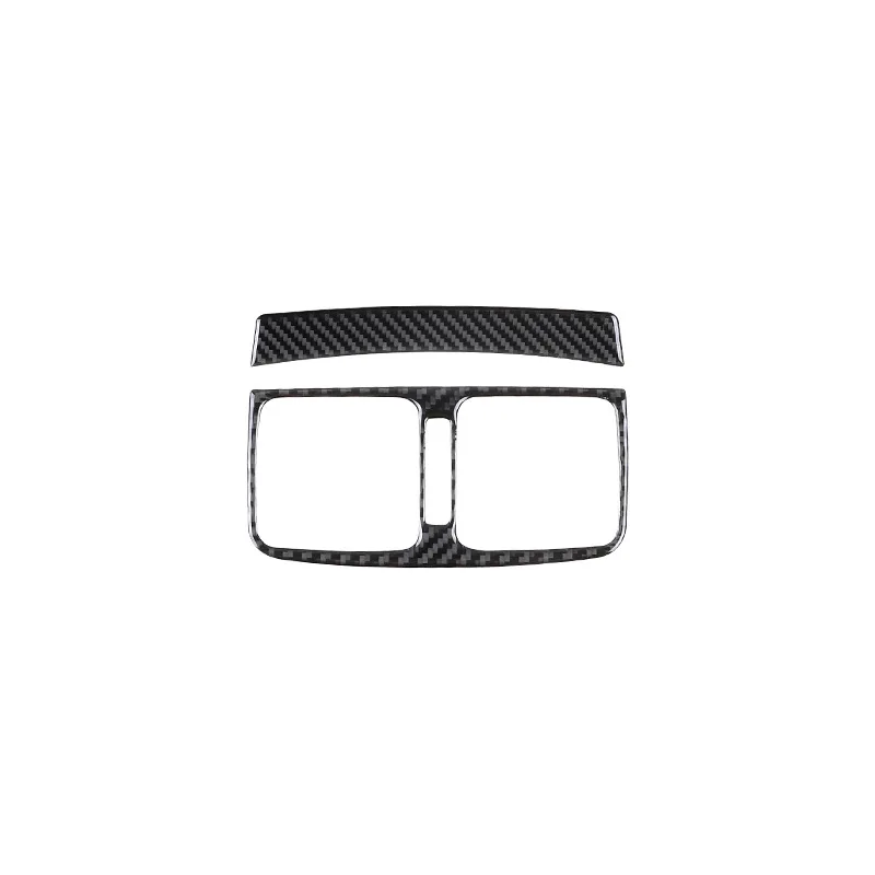 For 15-21 Toyota Hilux Car Interior Modification Carbon Fiber Rear Exhaust Vent Decorative Stickers