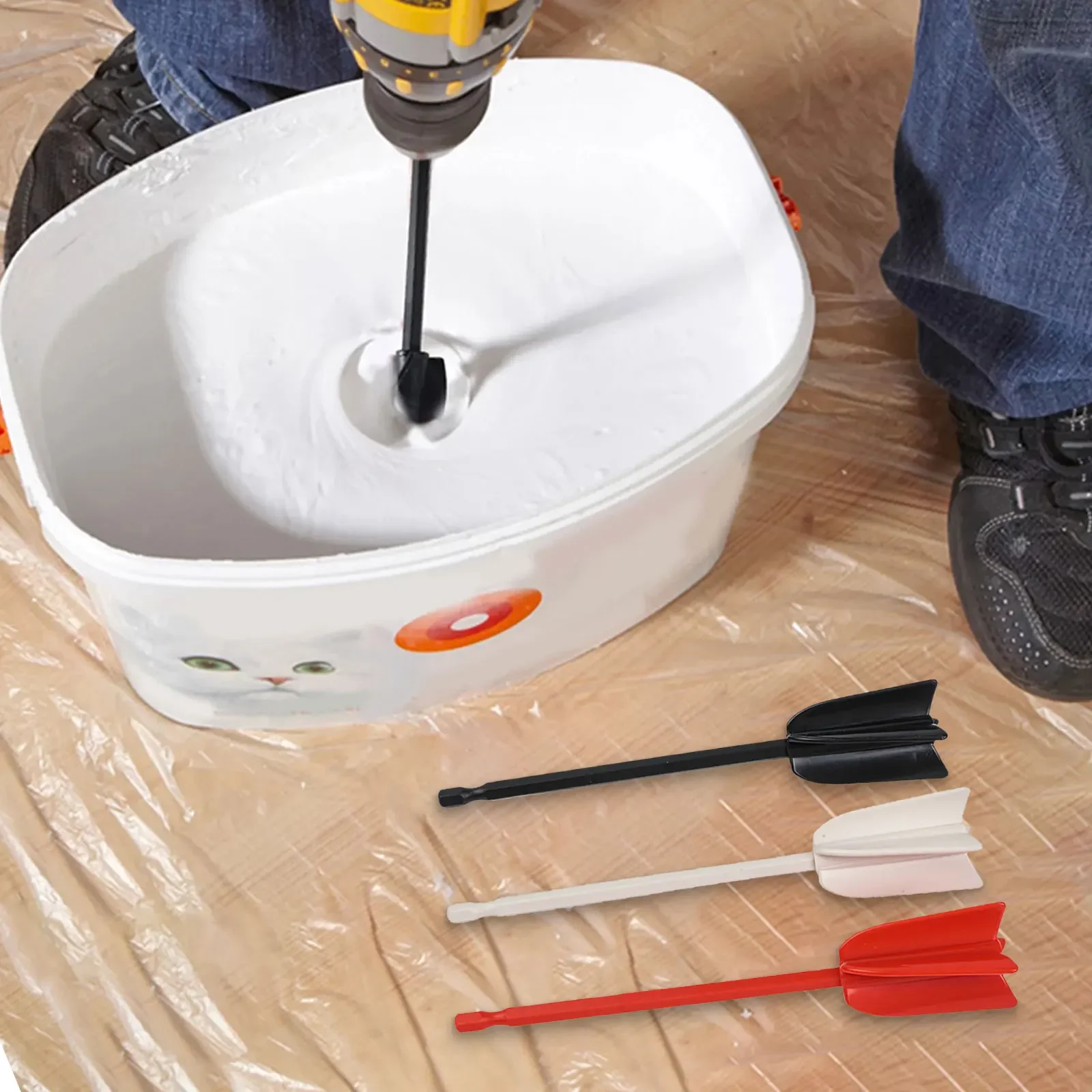 Accessories Portable Hot Sale Epoxy Resin Mixer 16.5*3.5cm Black/white/red Mixer Attachment Drill Spiral Mixer