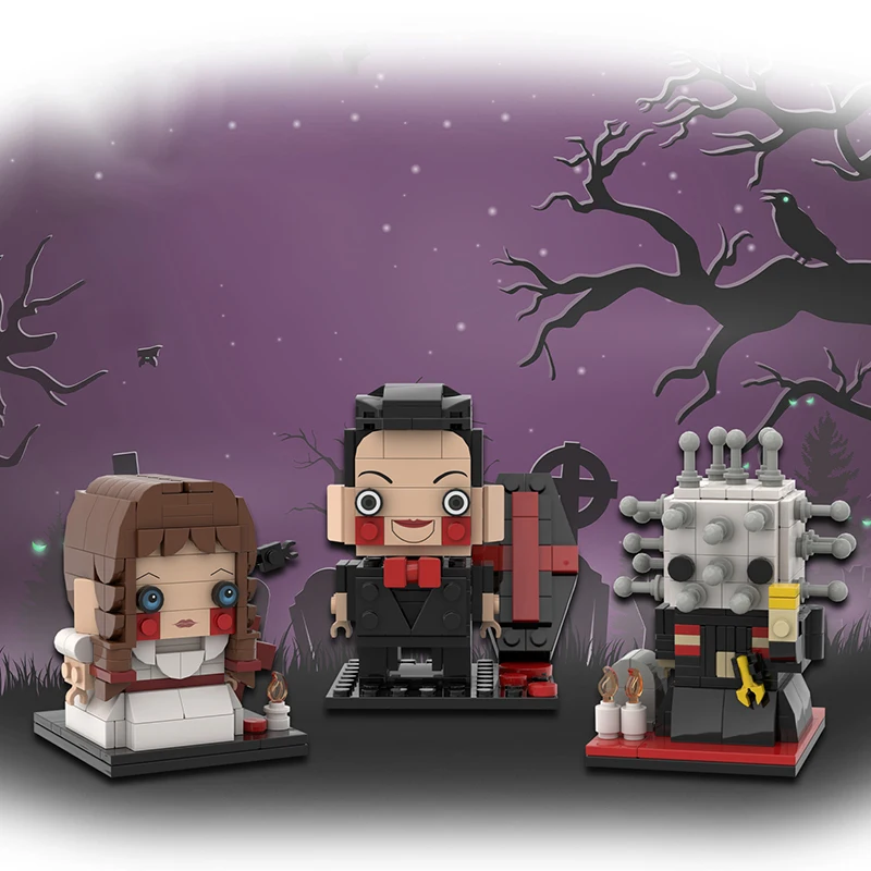 

Halloween Horror Movie Doll MOC Building Blocks Zombie Ghost Doll/Vampire/Banette/Needle Ghost Bricks Toys Compatible With LEGO