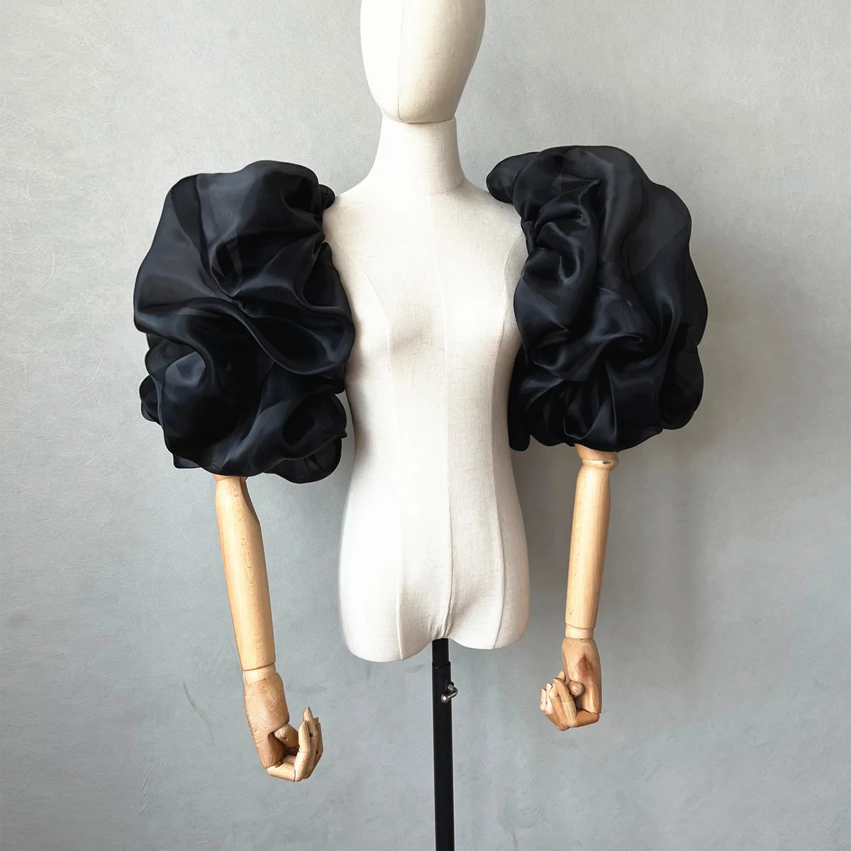 bridal-wedding-dress-organza-arm-covering-sleeves-lantern-sleeve-women's-dress-accessories