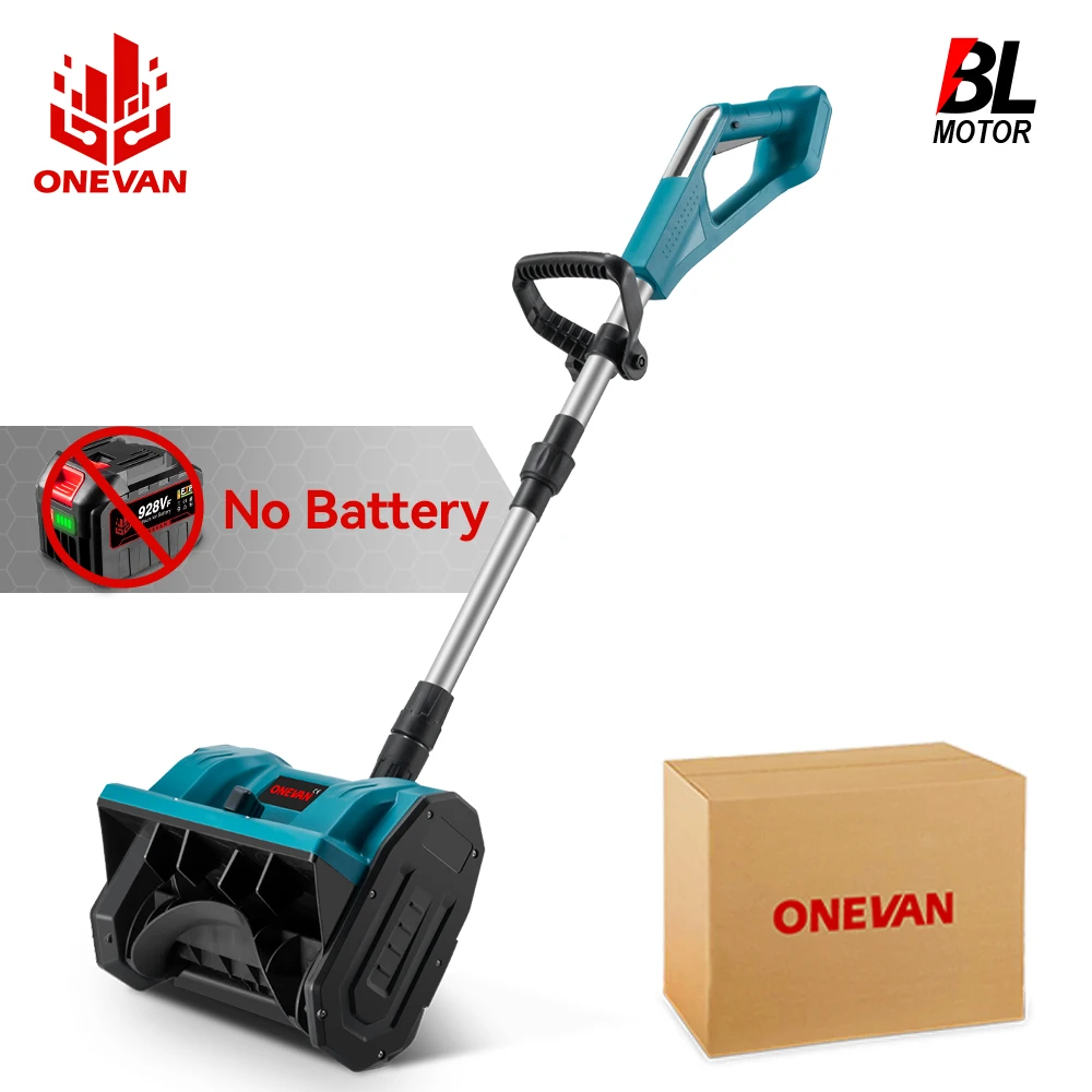 ONEVAN Brushless Portable Electric Snow Shovel Handheld Collapsible Snowplow Cordless Snow Blower Tool for Makita 18v Battery