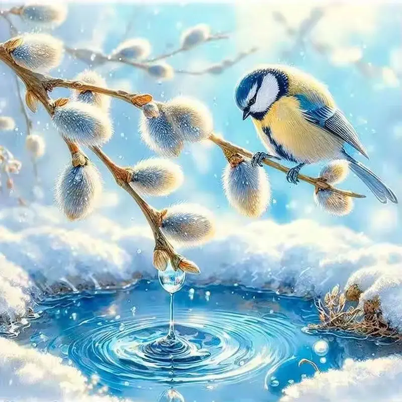 

GATYZTORY Diamond Embroidery Bird Animals Cross Stitch Kit 5D DIY Diamond Painting Lake Mosaic Rhinestones Picture Home Decor