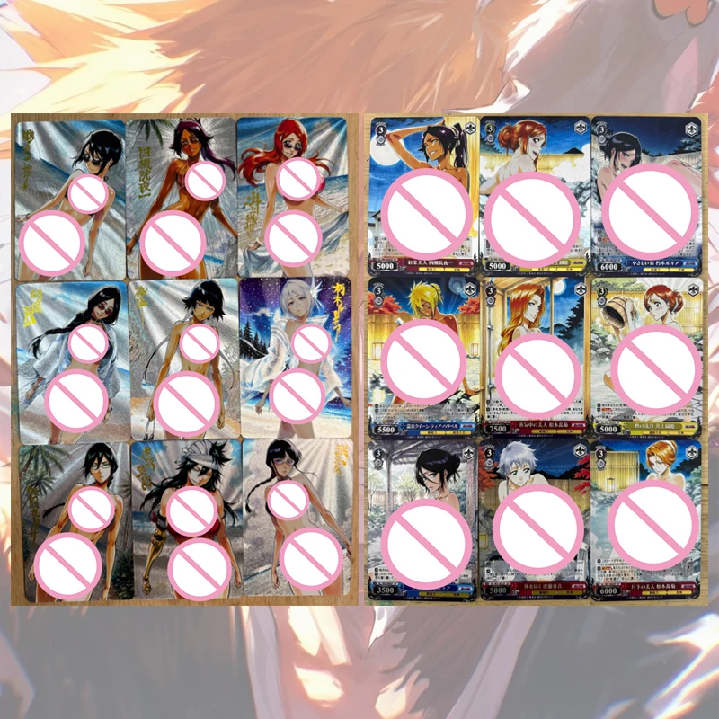 

Anime Bleach Diy Homemade Color Flash Cards Inoue Orihime Kuchiki Rukia Nelliel Tu Odelschwanck Unohana Retsu Collectible Cards