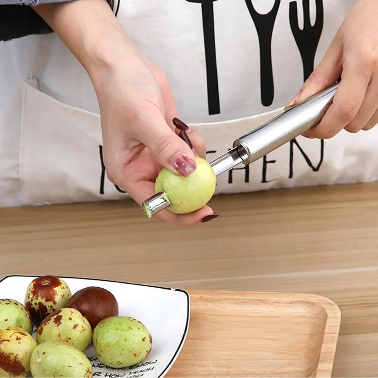 Stainless Steel Fruit Corer Apple Seed Remover Home Vegetable Tool for Red Dates Pear Hawthorn Cool Gadgets Kitchen Accessories