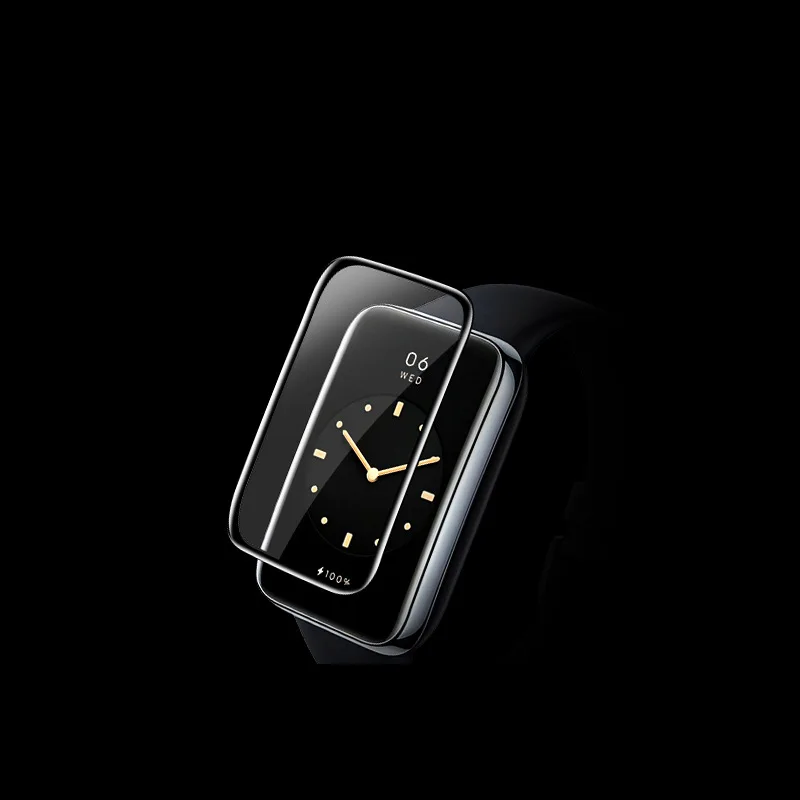 3 قطعة فيلم شاشة واقية ل شاومي الفرقة 7 برو المضادة للخدش دائم ثلاثية الأبعاد فيلم مركب منحني الساعات الذكية حماية Accessori