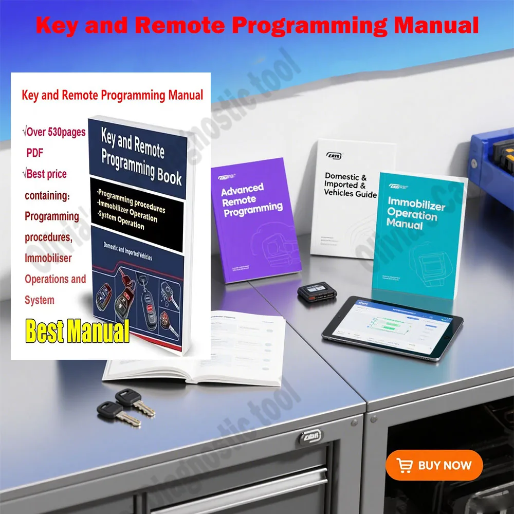 

New Key and Remote Programming Manual Guide obd2 scanner for All LockSmith Professionals Containing Program Immobiliser System
