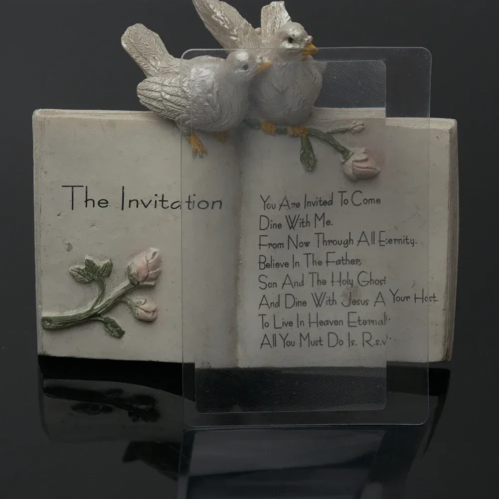 10pcs/pack Clear Ultra Thin Magnifying Glass Bookmark Credit Card Magnifier Wallet Pocket Plastic Magnifying Len Reading