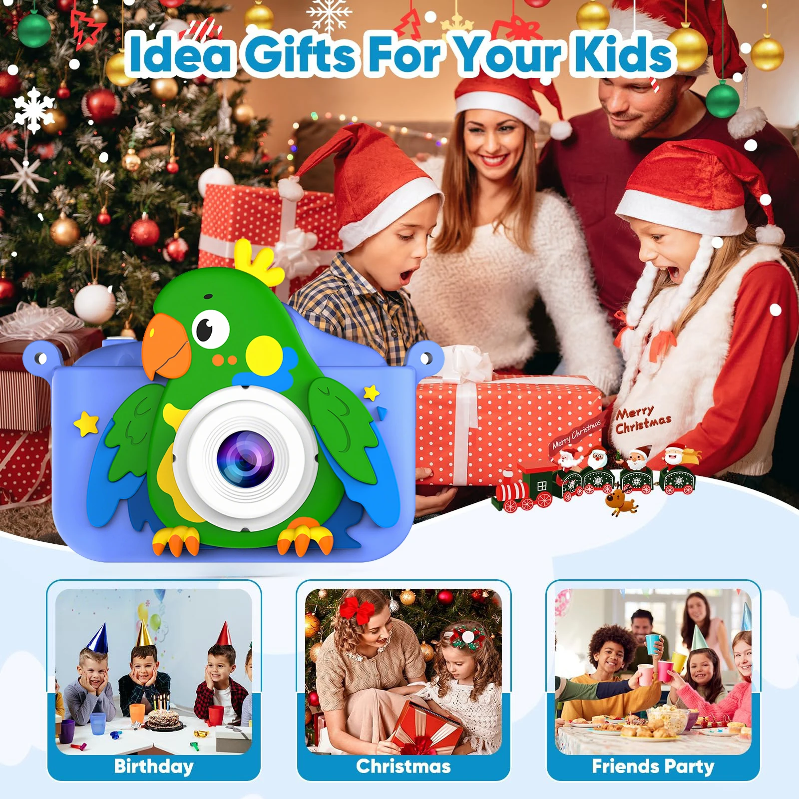 Kids' Camera, Dual Camera, 1080P HD, 48MP with Video Recording Perfect Birthday Gift for Kids Ideal Christmas, Halloween, or Bir