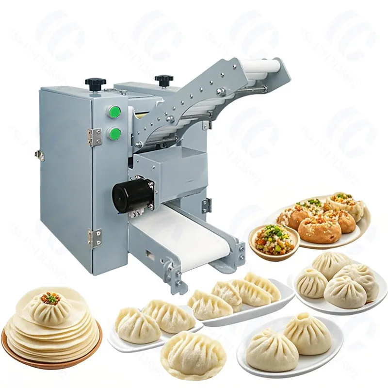 Automatic Dumpling Skin Maker Gyoza Spring Roll Pastry Skin Ravioli Dumpling Wrapper Making Machine