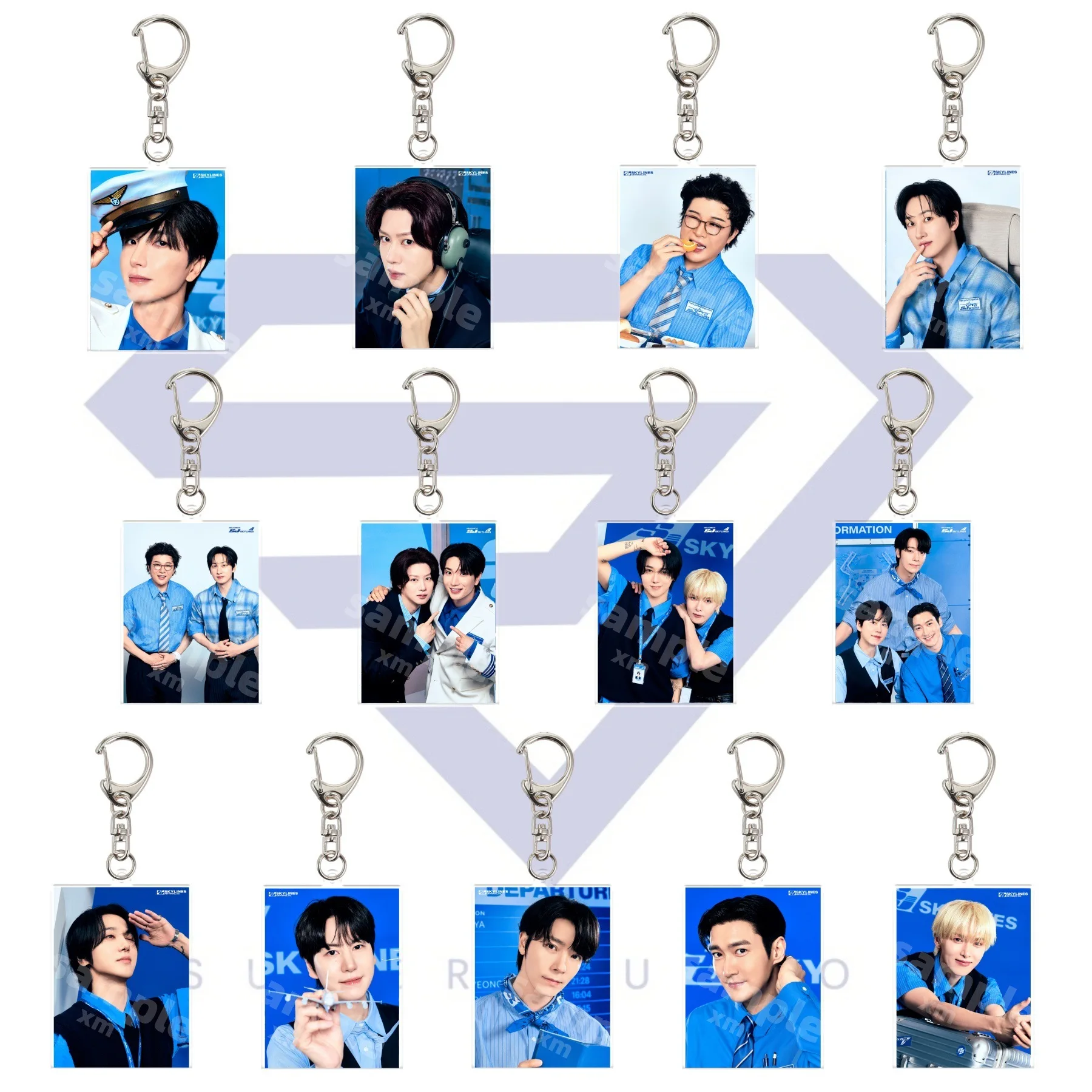 Idol SUPER JUNIOR 2027 New Style Acrylic Keychain Bag Ornament Heechul Donghaan Yesung Eugene Siwon Eunhyuk Leeteuk Fans Gifts