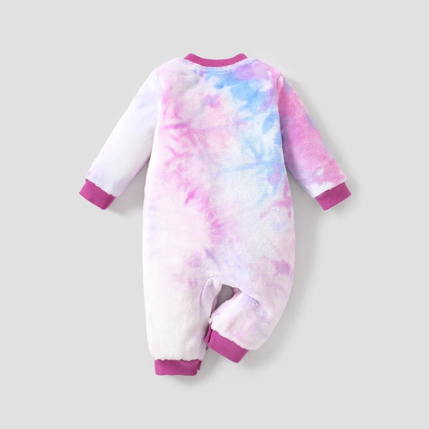 PatPat Baby Girl/Boy Tie-Dye Long Sleeve Jumpsuit Season Soft and Comfortable  Perfect for Outings and Daily Wear Basic Style